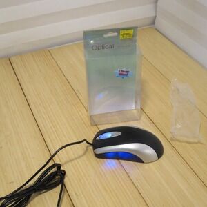 Retro Light Up Blue PS2 Scroll Wheel Mouse